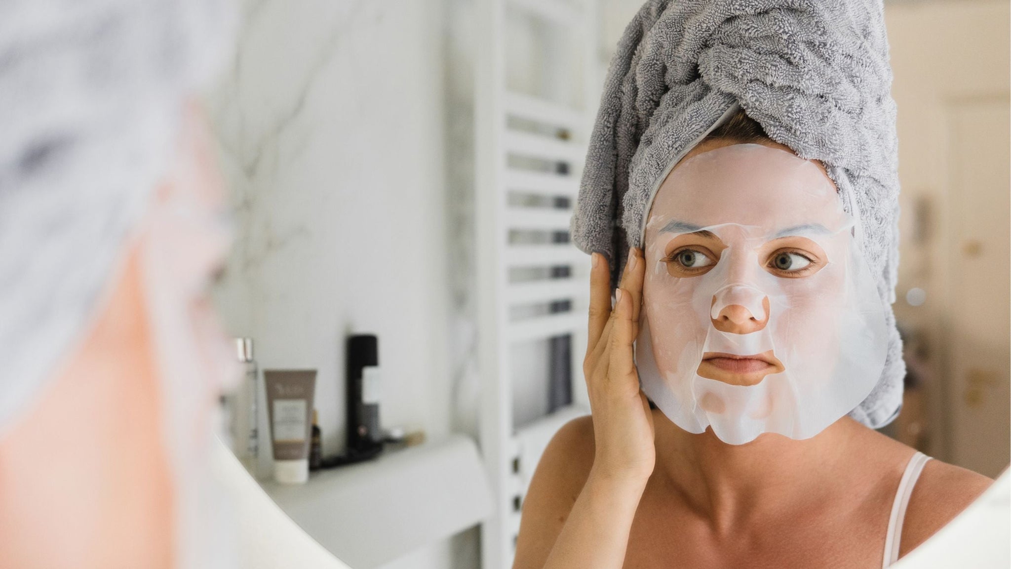 woman repairing summer sun damage skincare barrier boosting
