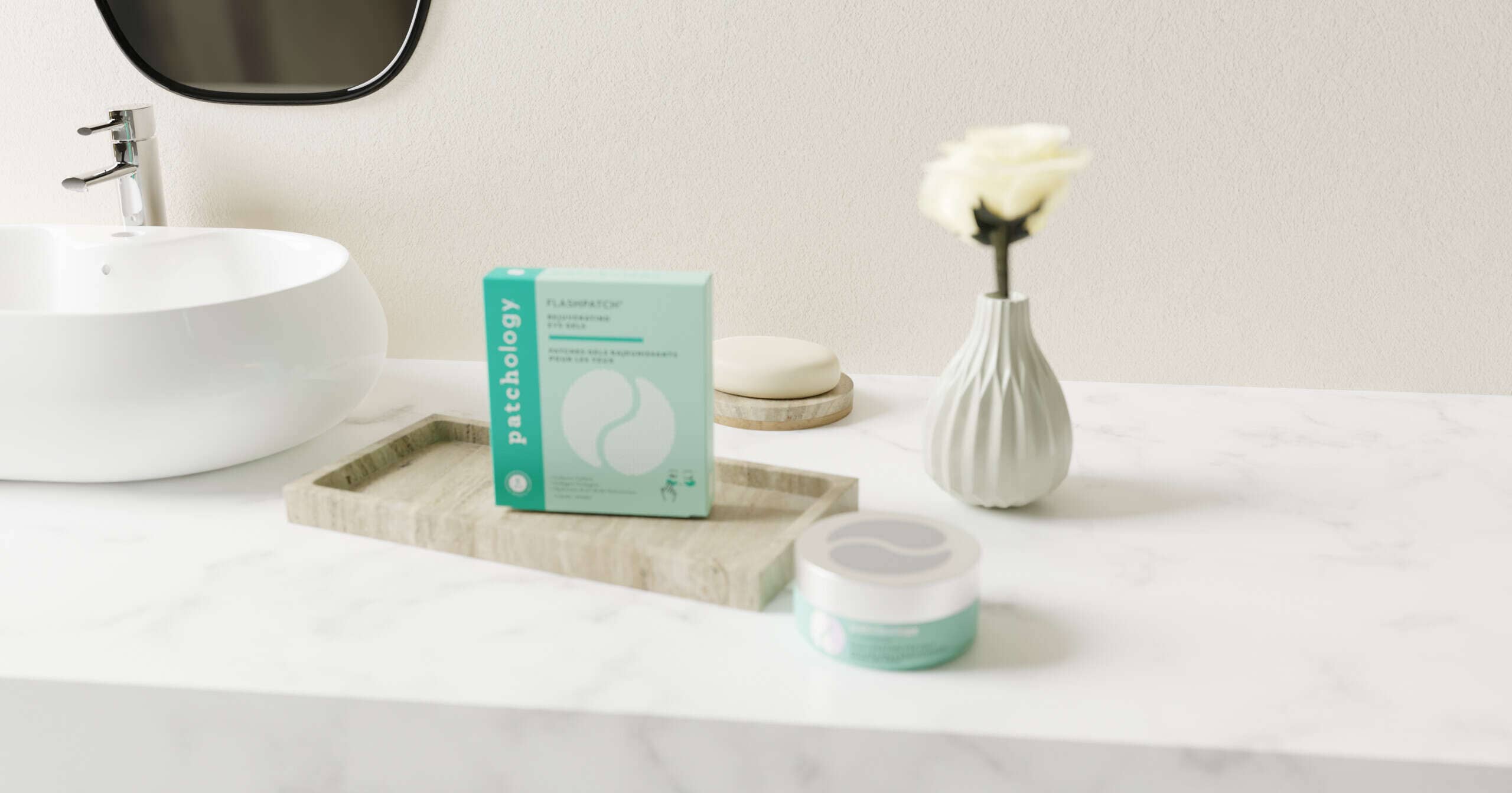 morning skincare routine eye patches prep for makeup