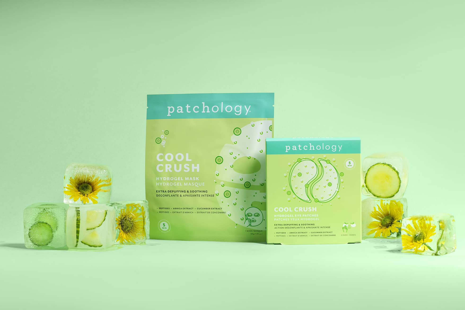 cool crush hydrogel mask and eye patches