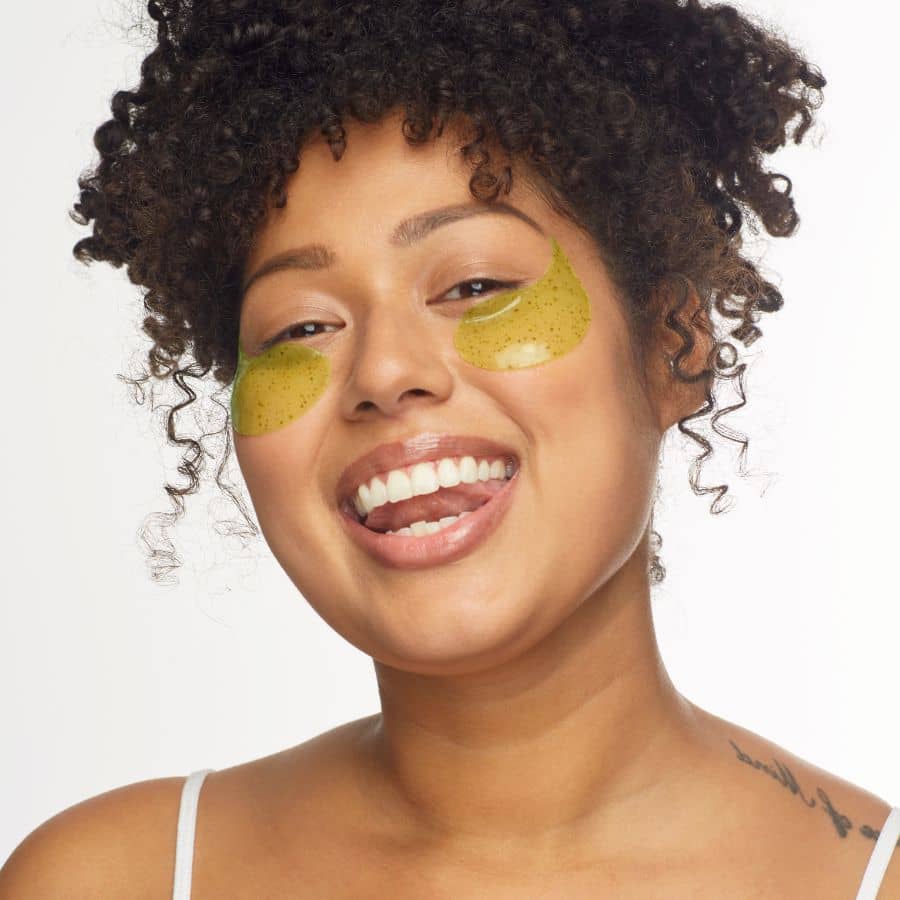 Women with treatment on her under eye bags