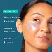 instantly reduces fine lines and wrinkls corrects dark circles and repairs and relaxes