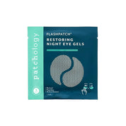 Packaging of Flashpatch Restoring Night Eye Gels single eye gel by patchology on a white background