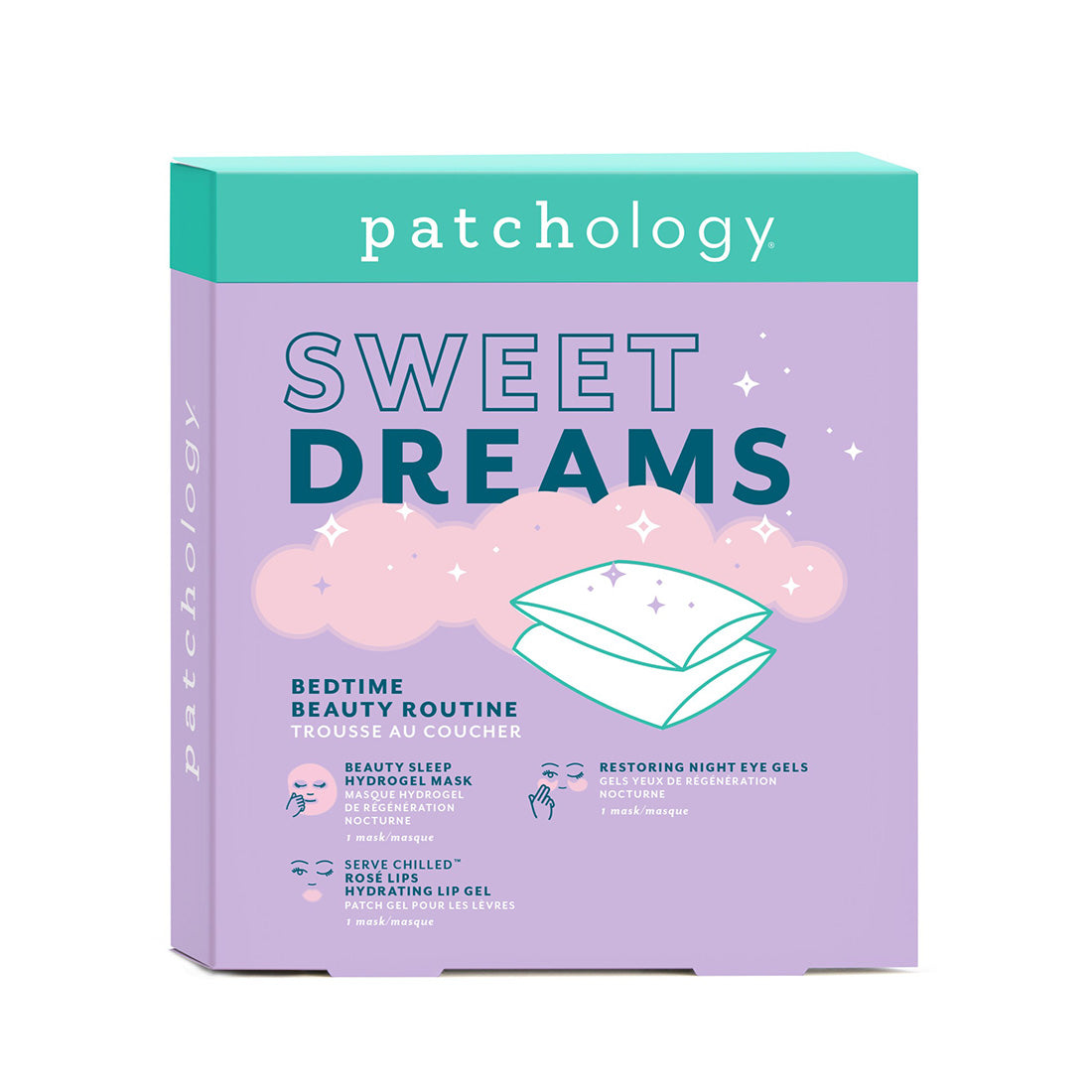 Patchology Sweet Dreams product packaging on a white background