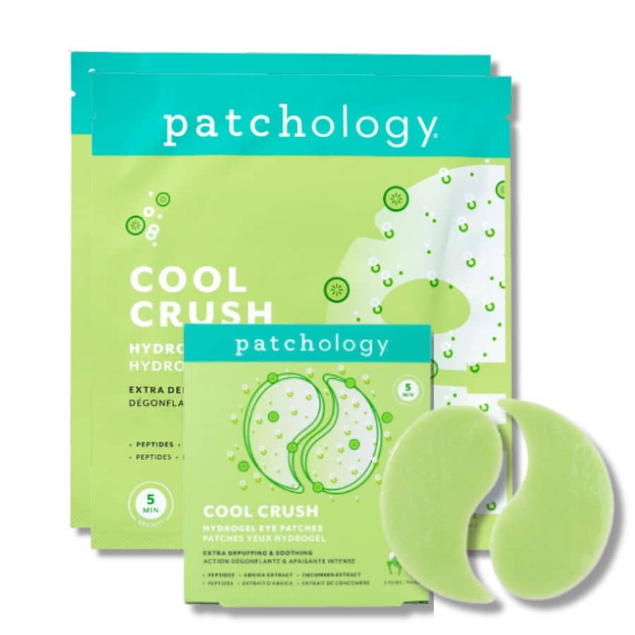 Patchology Cool Crush hydrogel eye patches packaging on a white background