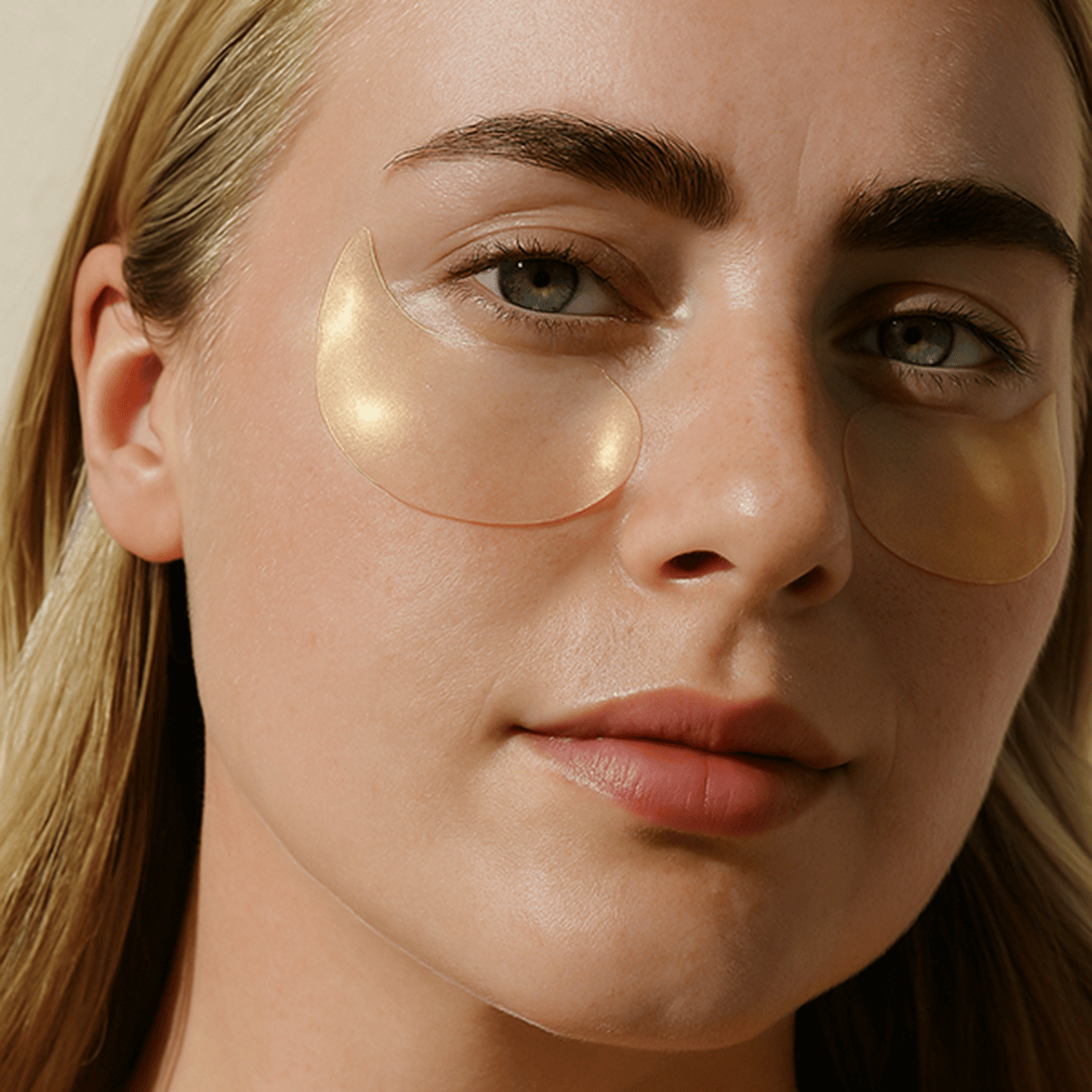 illuminating vitamin c eye patches in use