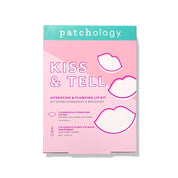 Hydrating and plumping lip kit box with pink design and lip on a white background
