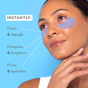 instantly cools and depuffs energizes and brightens while on ice firms and hydrates dry undereyes