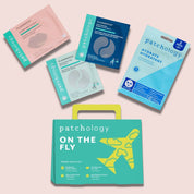 hydrating face mask under eye patches and lip gel kit on the fly travel skincare