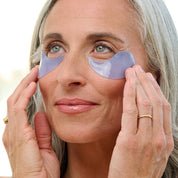 under eye patches cooling and firming woman wearing