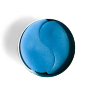 Restoring Night smoothing fine lines eye patch with subtle shimmer in round shape, isolated on white background for eye care treatment