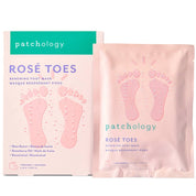 patchology rosé toes foot mask with shea butter and strawberry oil