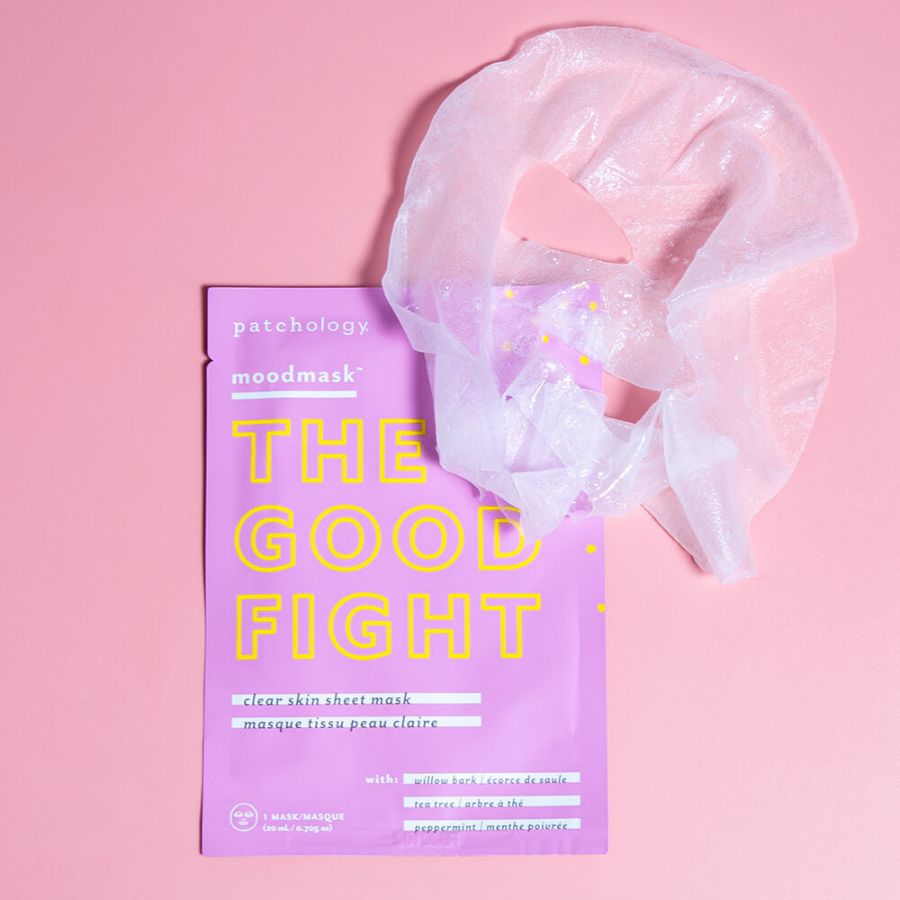 the good fight skin clearing brightening mask acne pimples teenager sheet mask